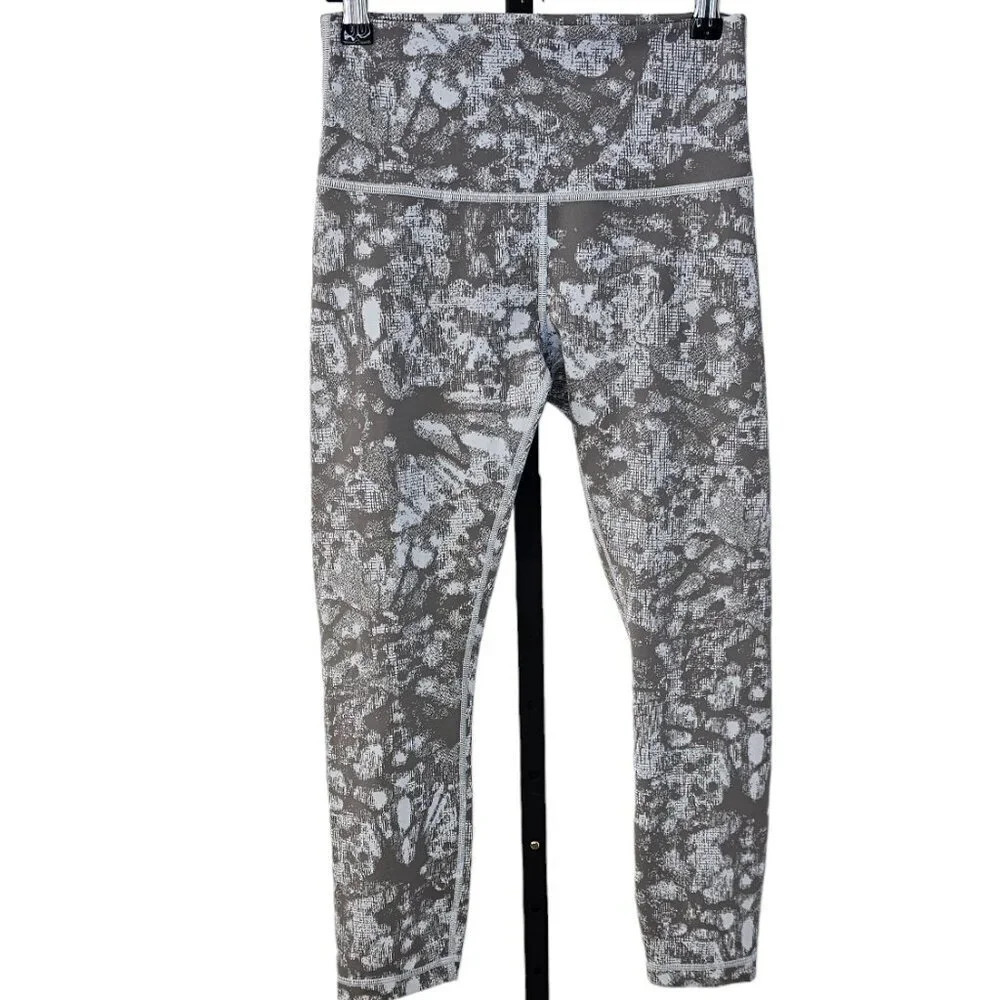 Lululemon Wunder Under Hi-Rise Crop 23" Full-On  Luxtreme Size 6 Starlight Grey